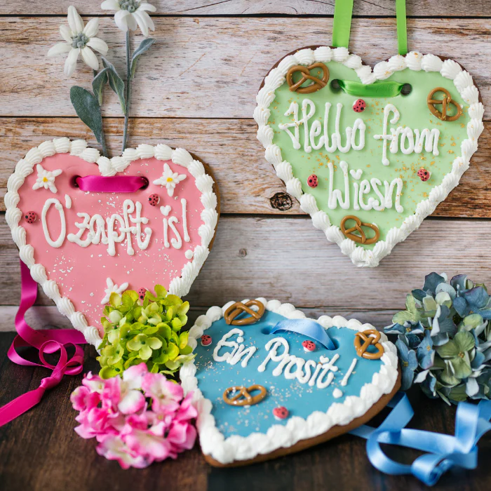Lebkuchenherz, blau, zum individuell Beschriften - Image 2